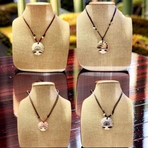 Multicolor Pendant Necklace  / Ceramic hand painting face necklace  NWOT